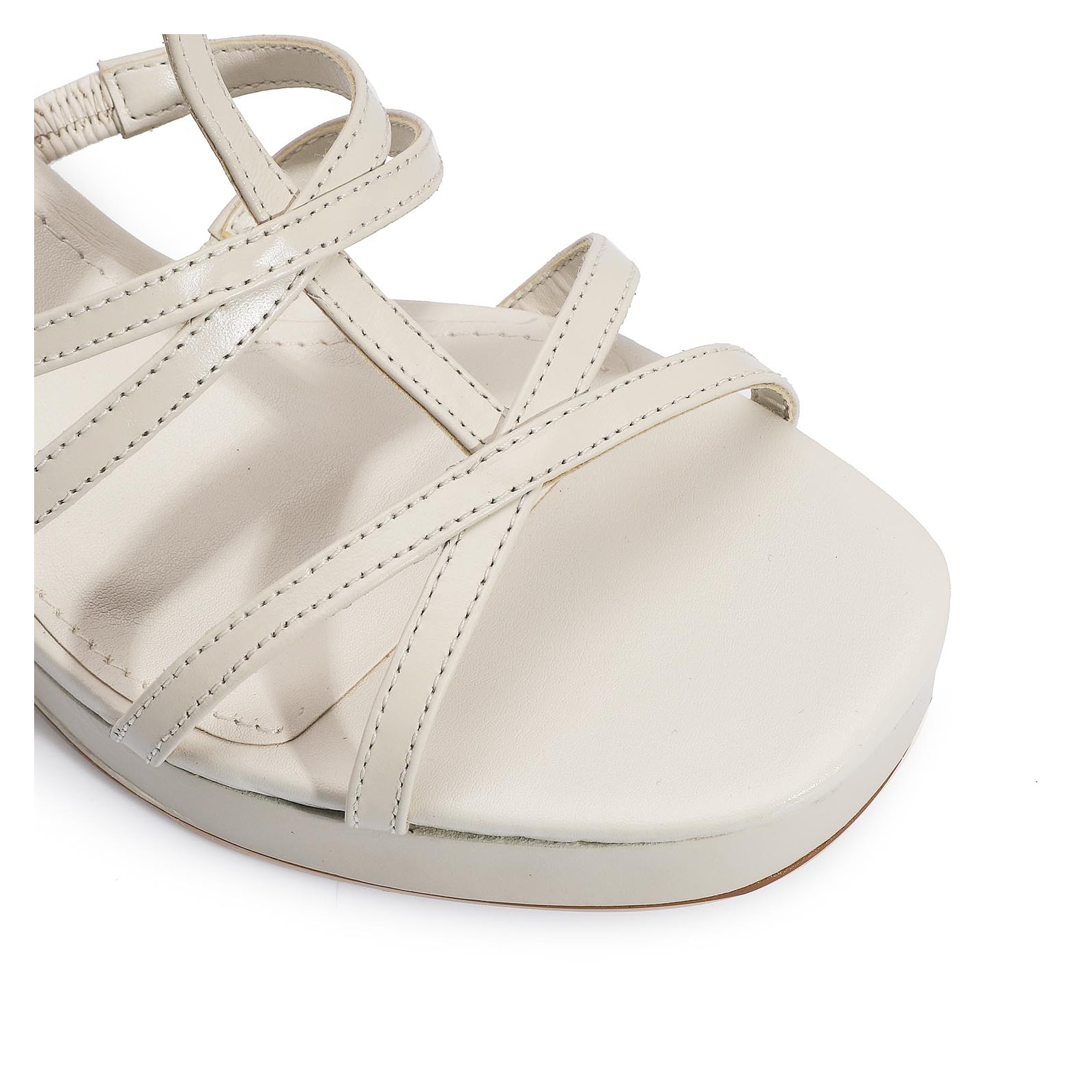 Sandália Couro Off White
