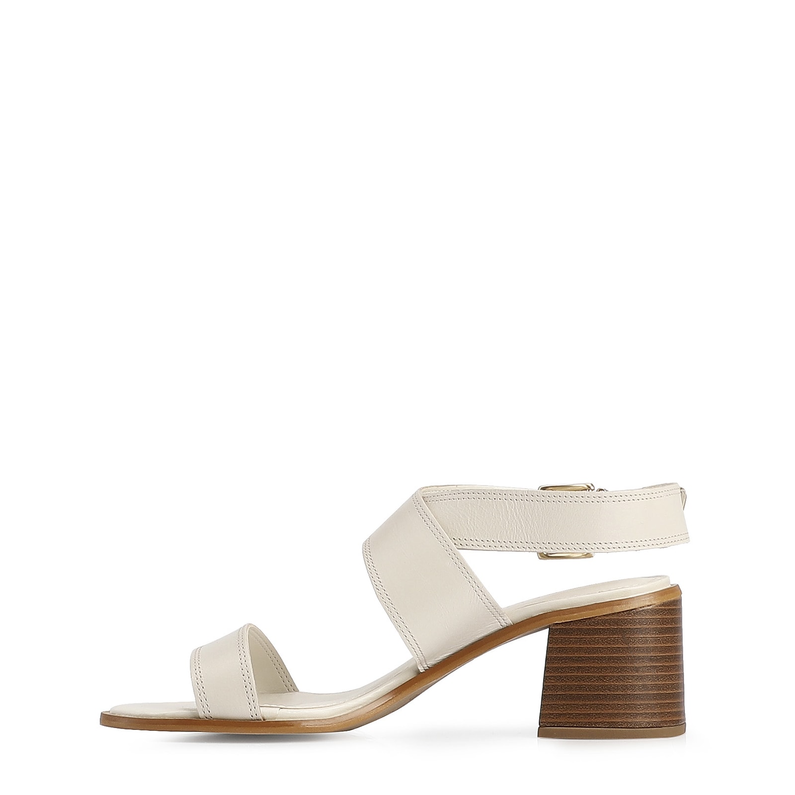 Sandália Couro Off White