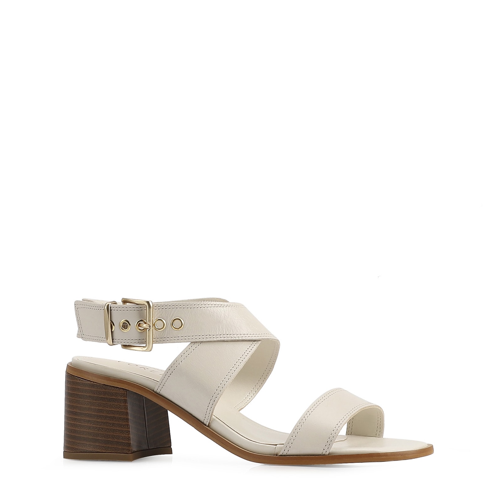 Sandália Couro Off White