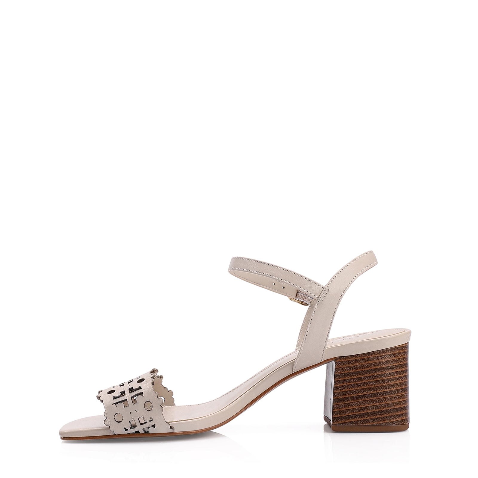 Sandália Couro Off White