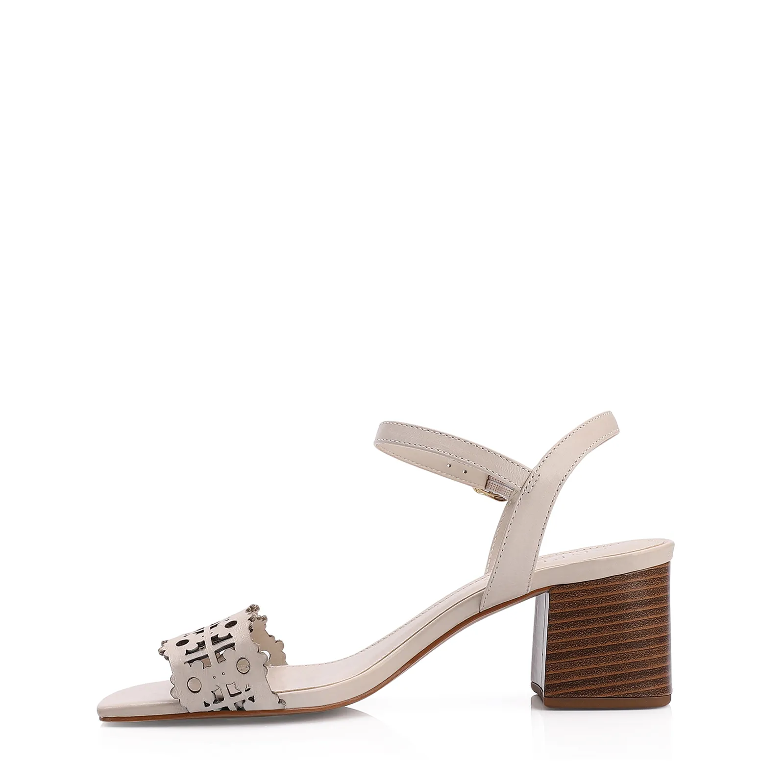 Sandália Couro Off White