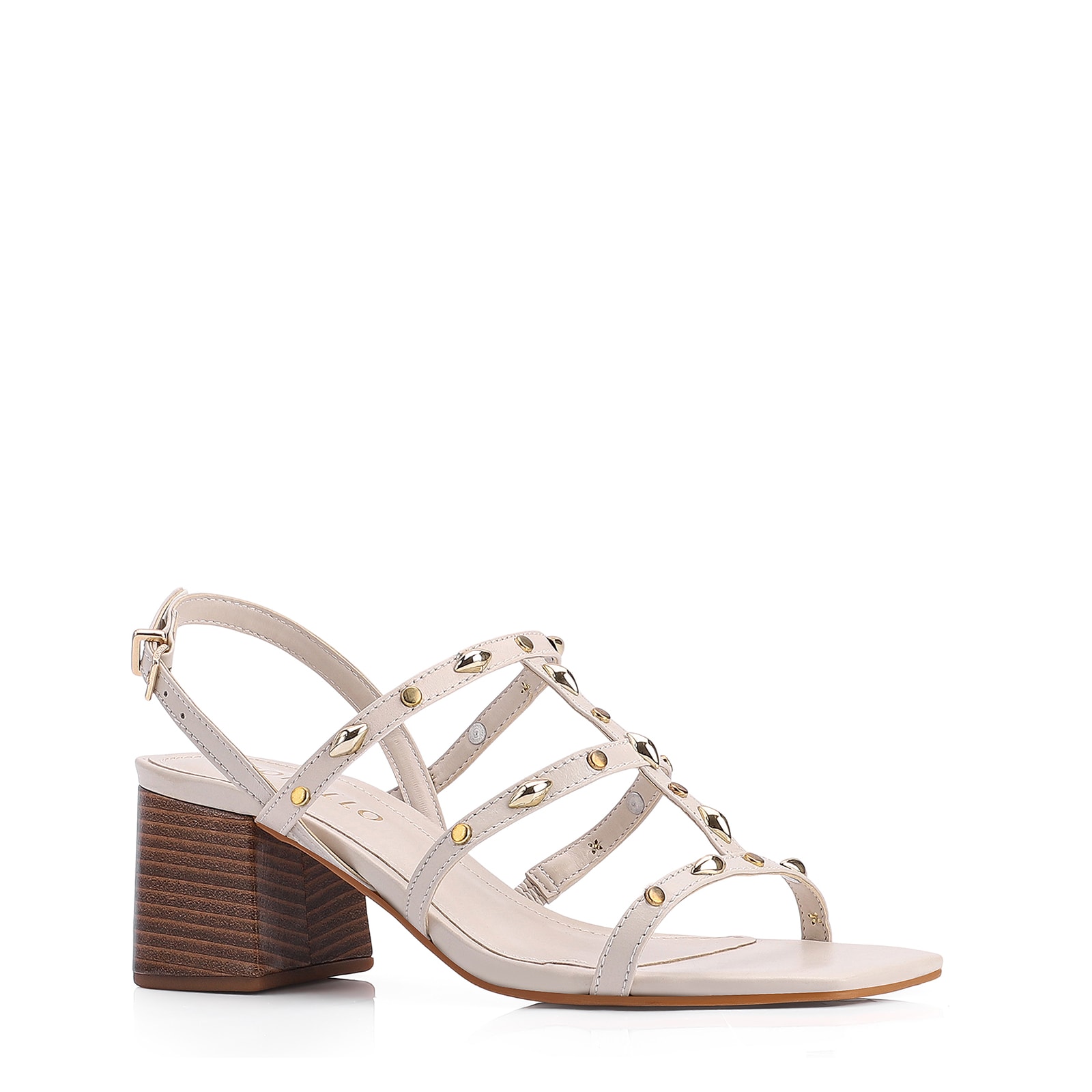 Sandália Couro Off White