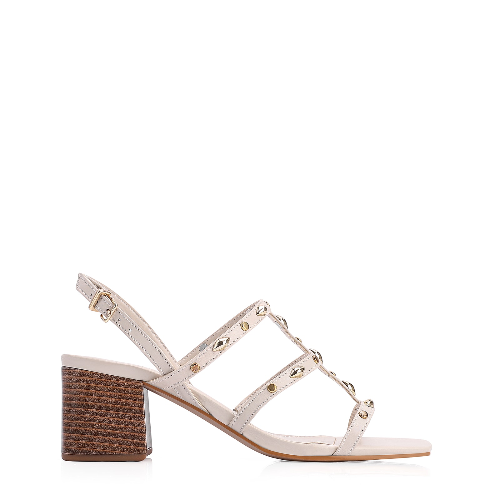 Sandália Couro Off White