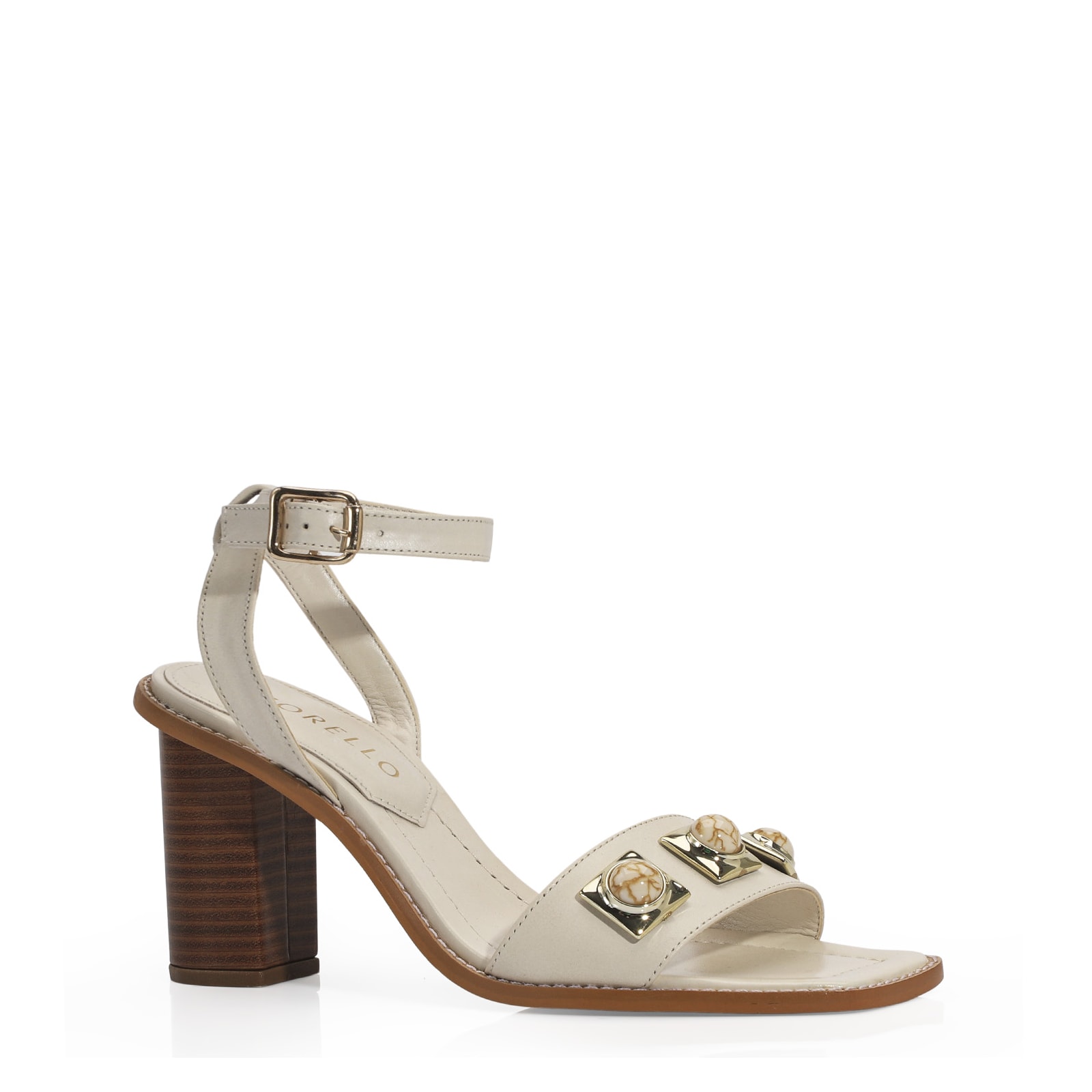 Sandália Couro Off White