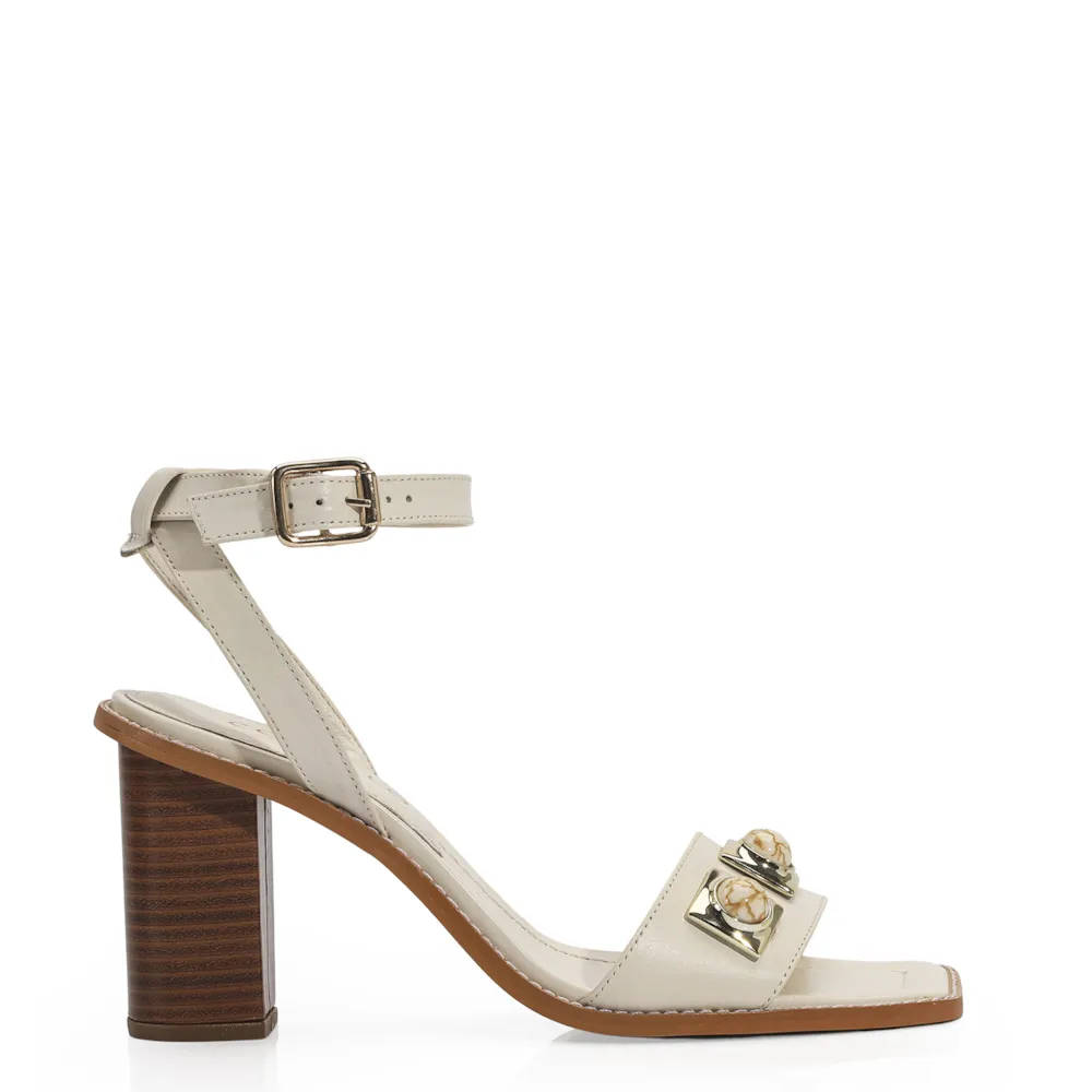 Sandália Couro Off White - imagem 3