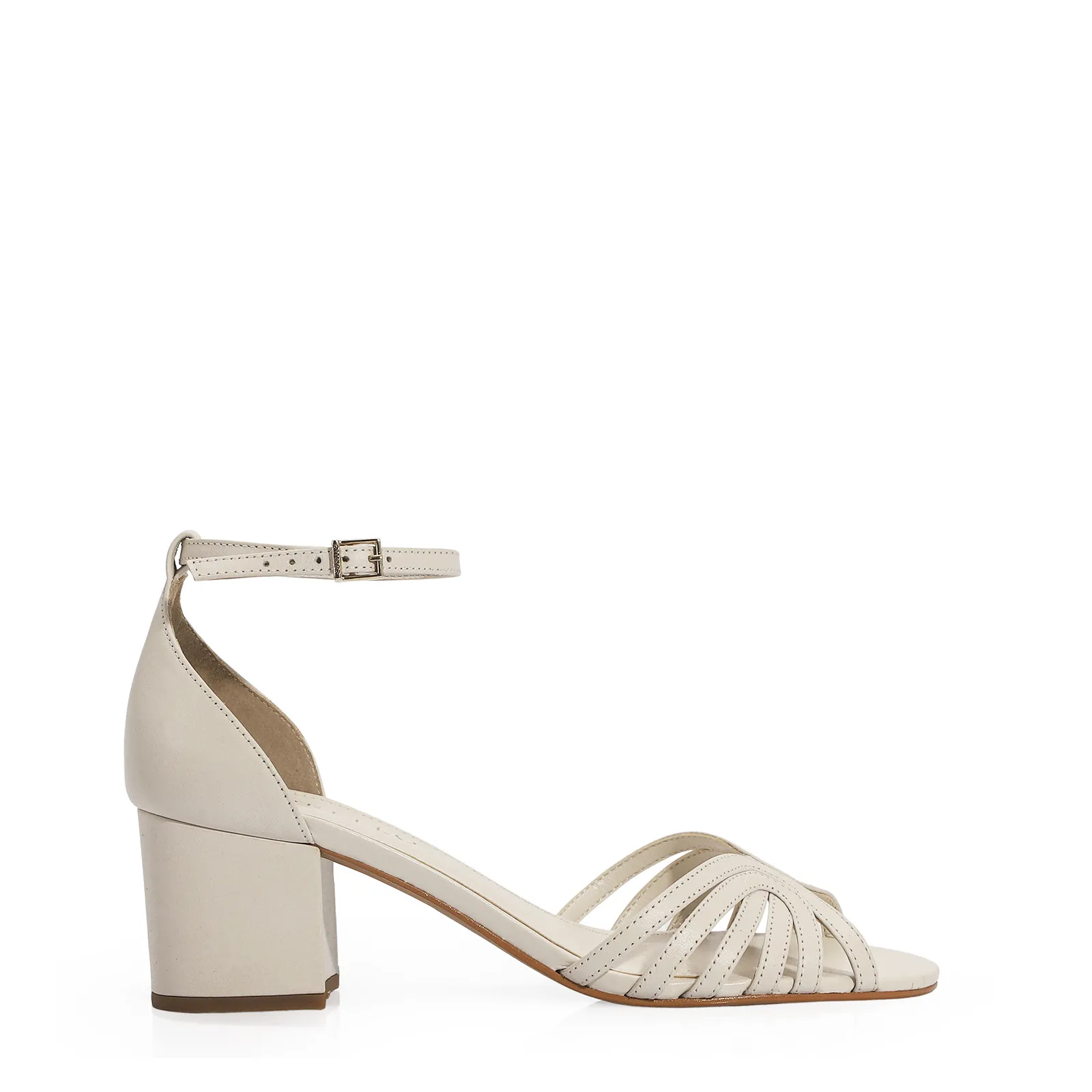 Sandália Couro Off White