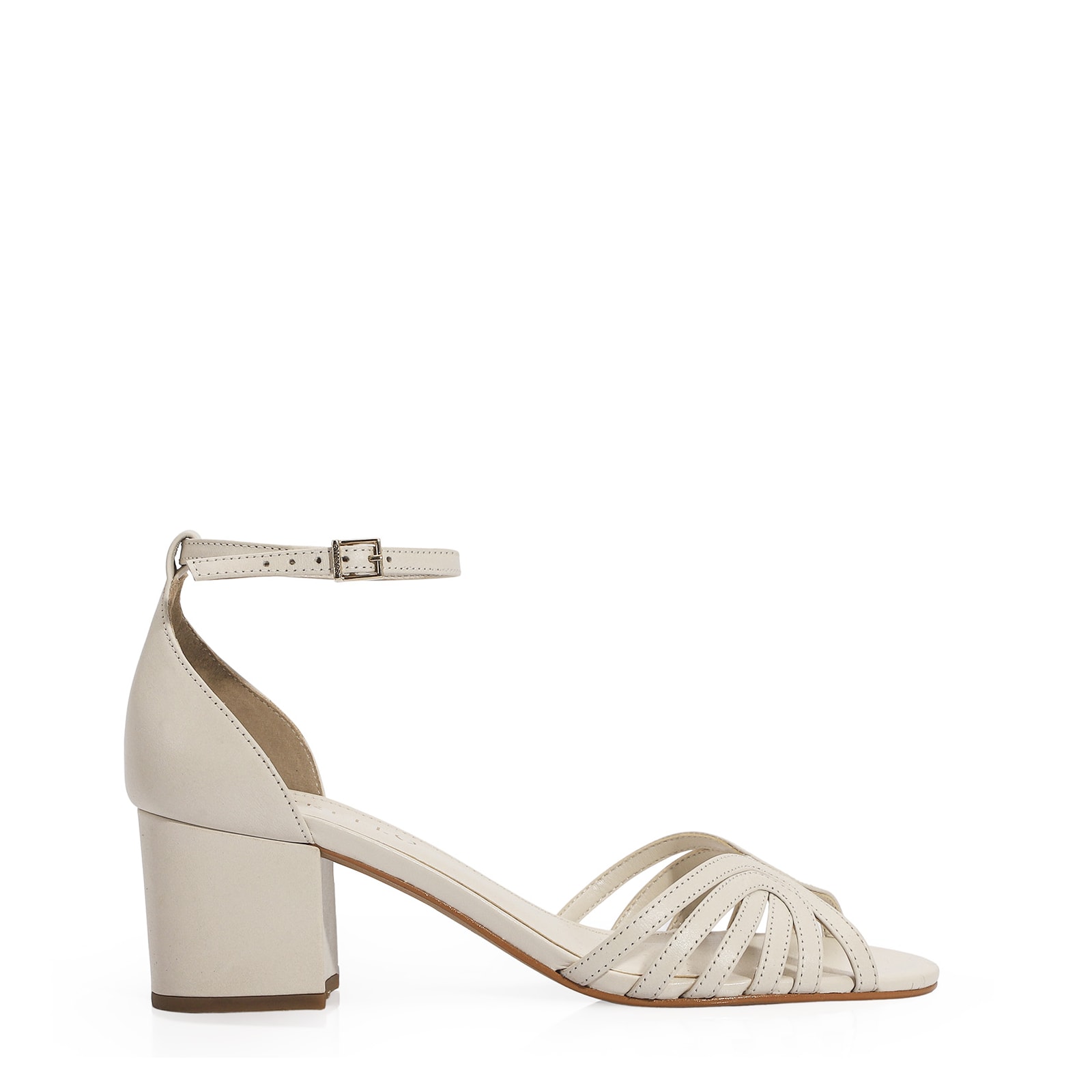 Sandália Couro Off White