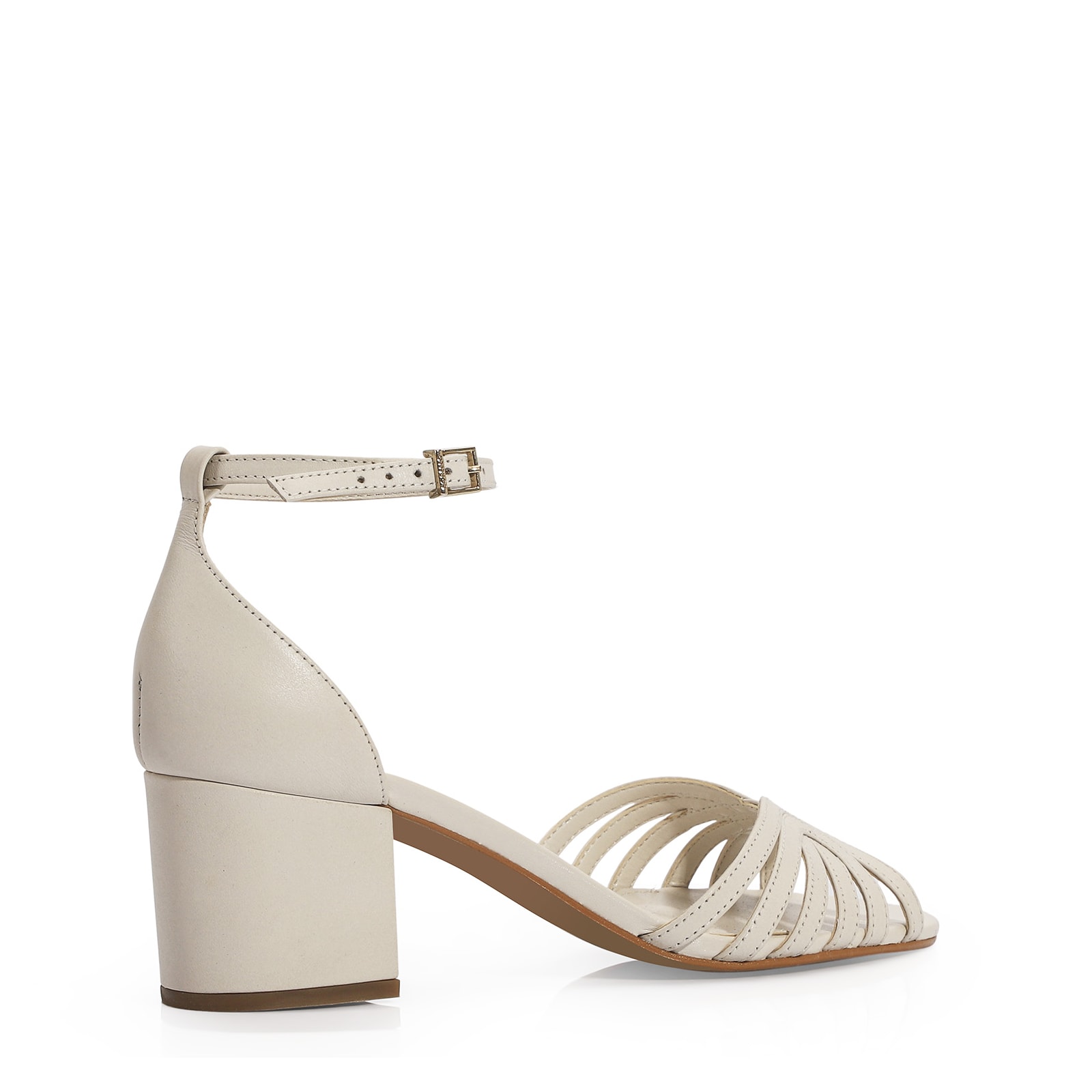 Sandália Couro Off White