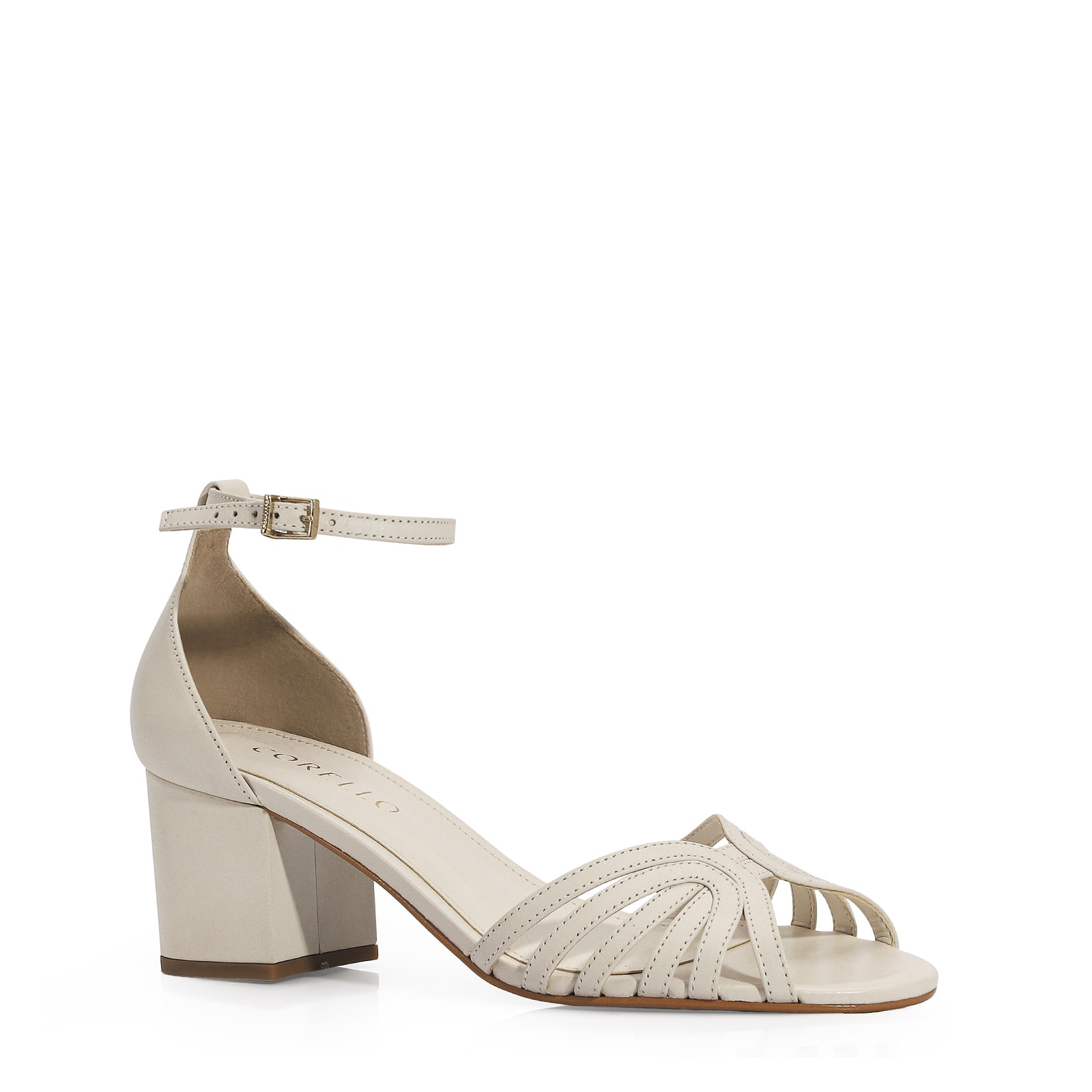 Sandália Couro Off White