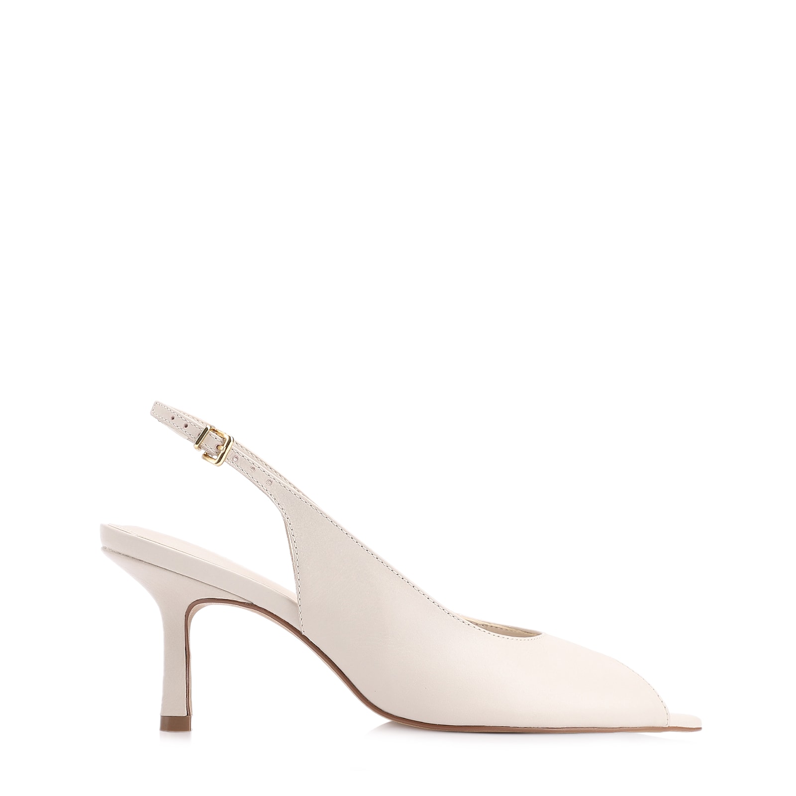 Sandália Couro Off White