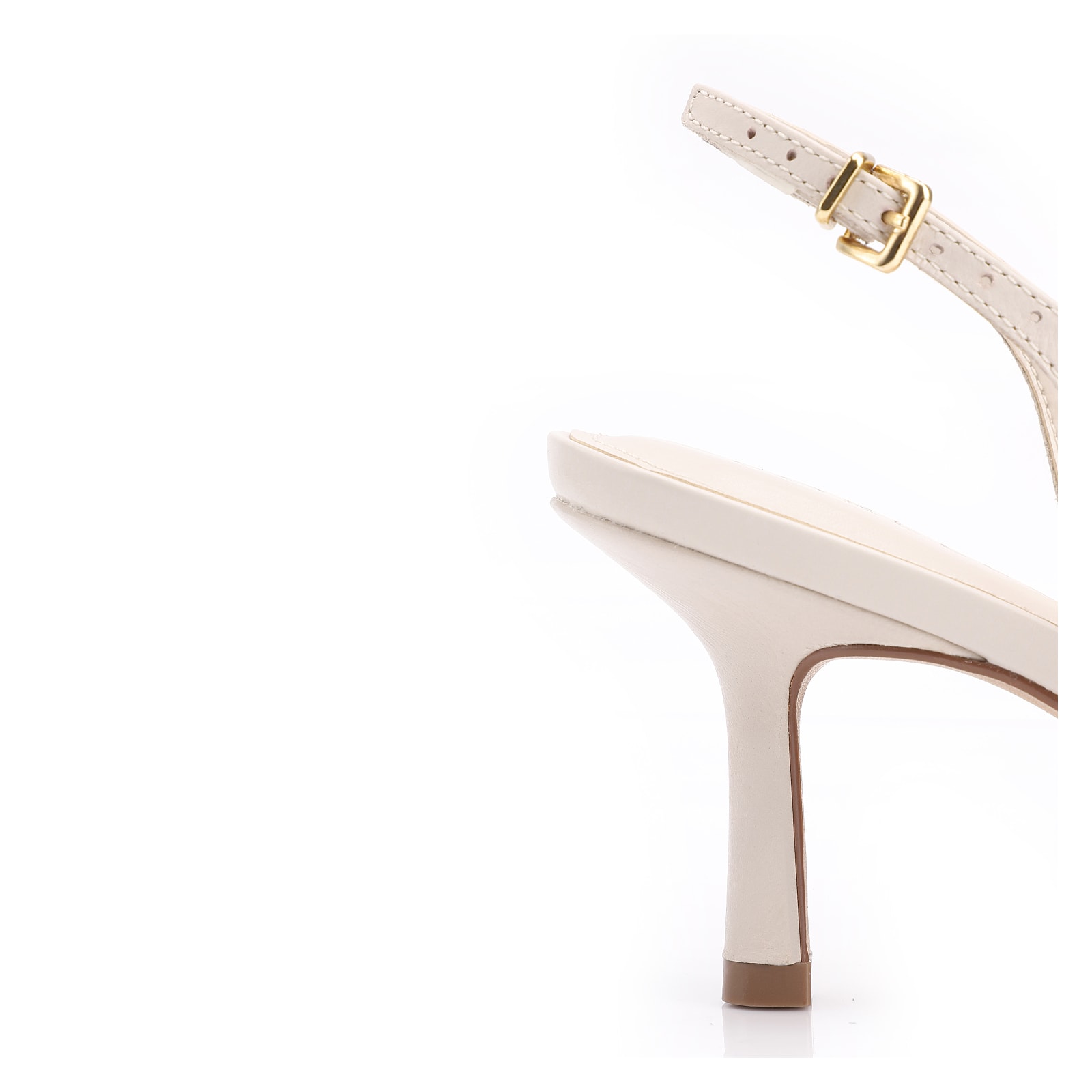 Sandália Couro Off White