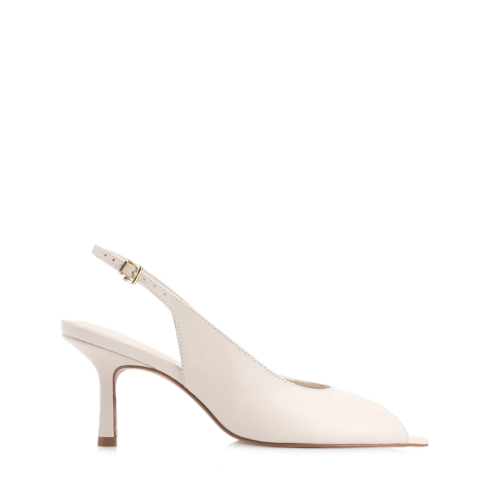 Sandália Couro Off White