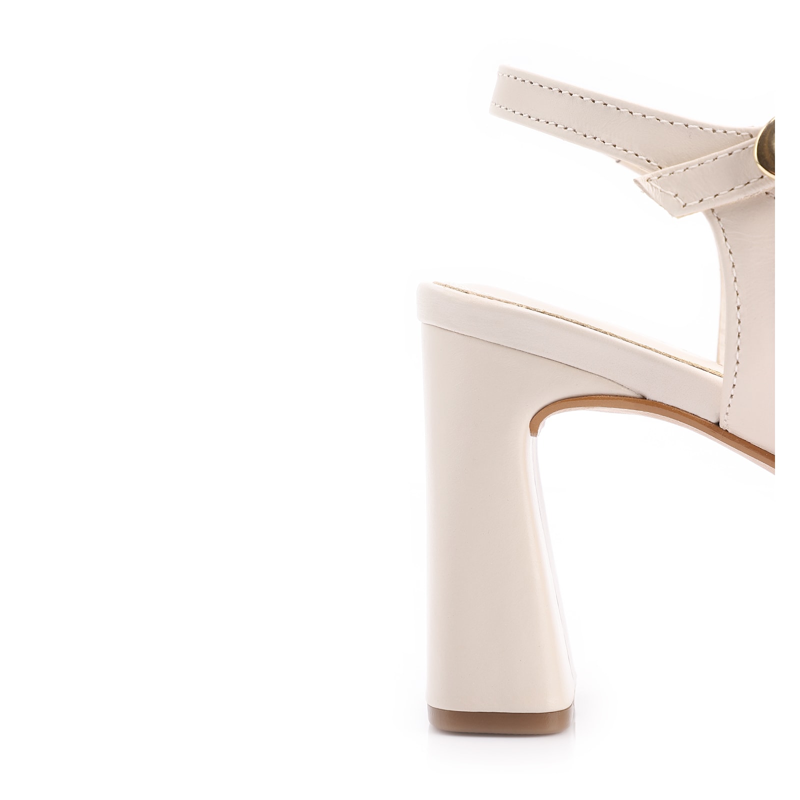 Sandália Couro Off White