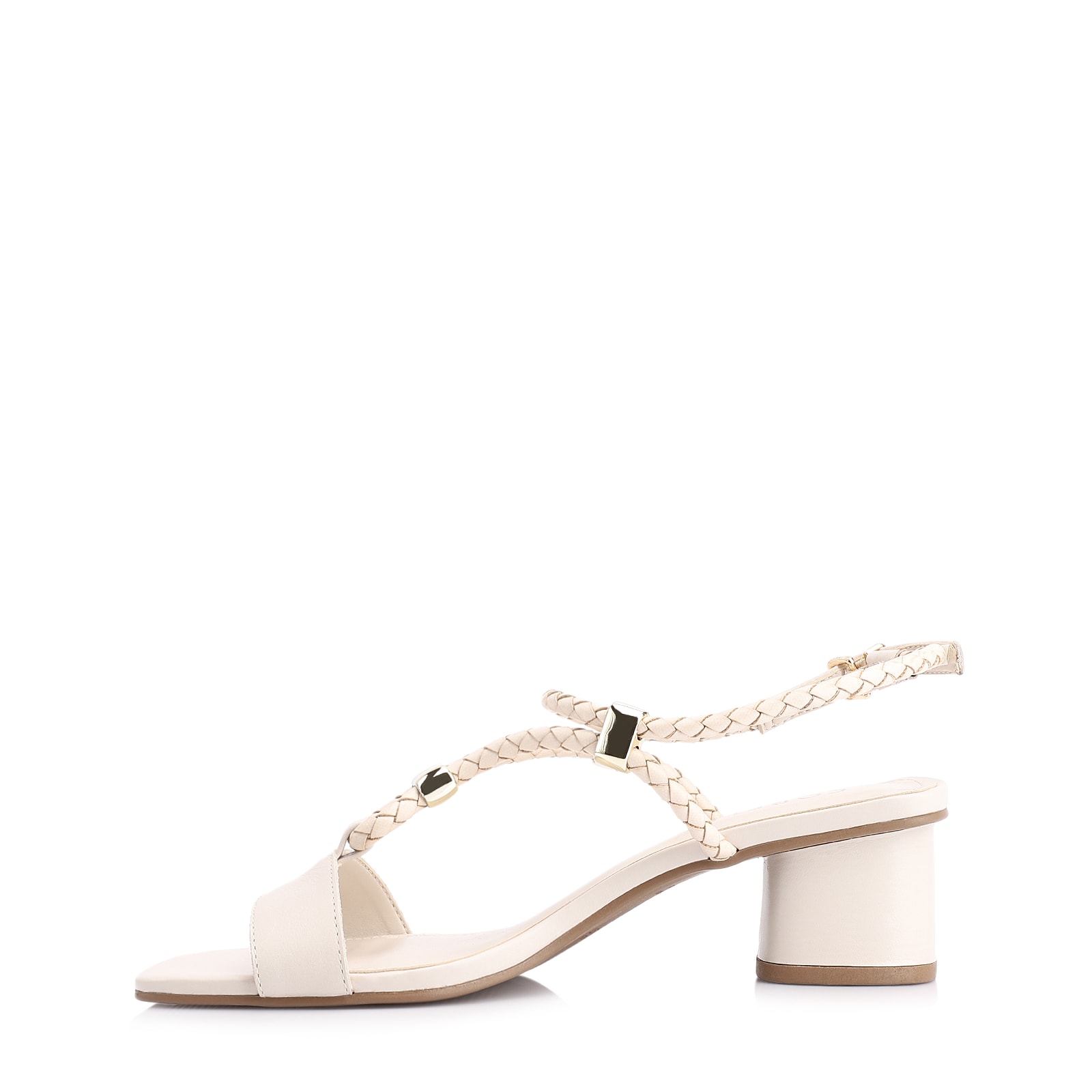 Sandália Couro Off White