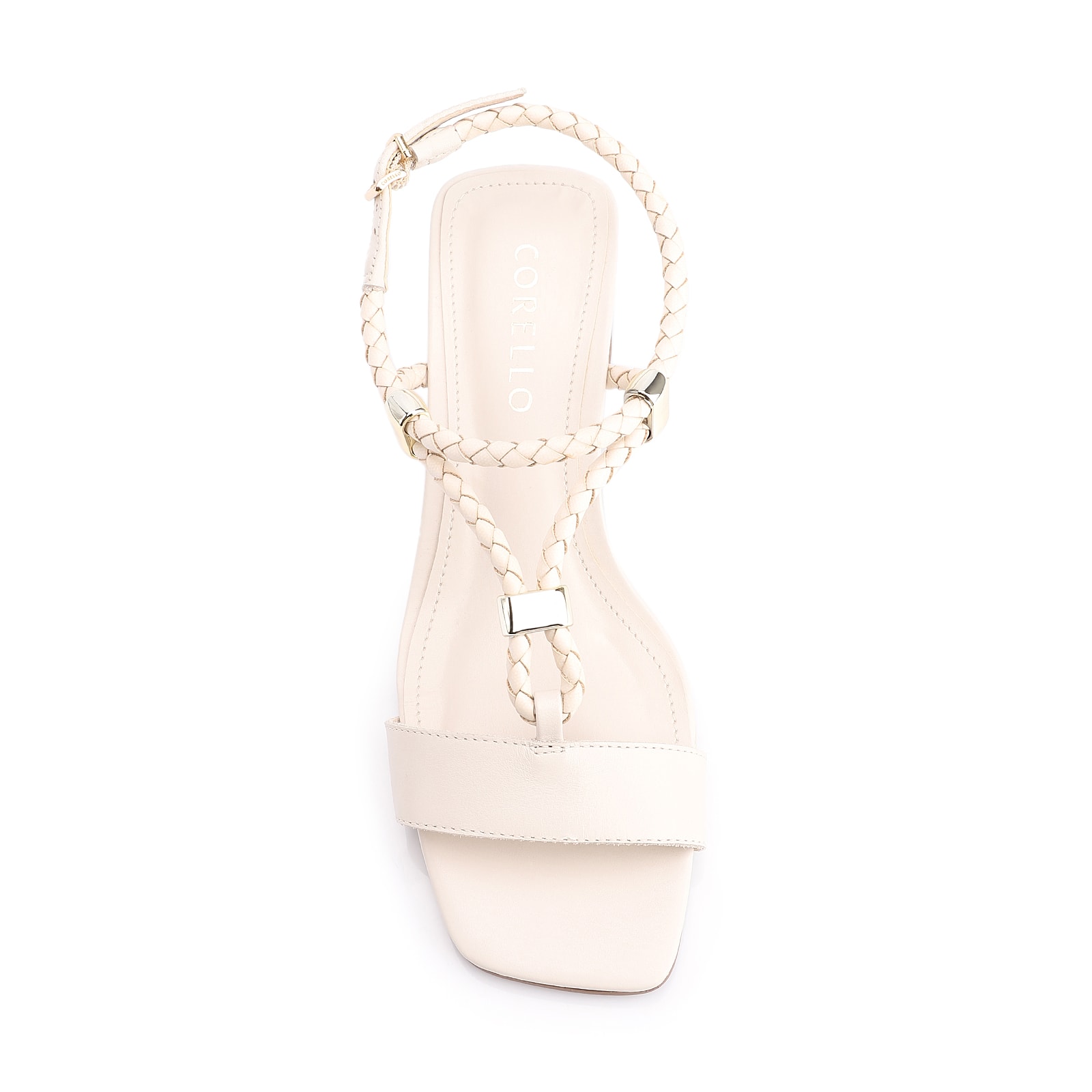 Sandália Couro Off White