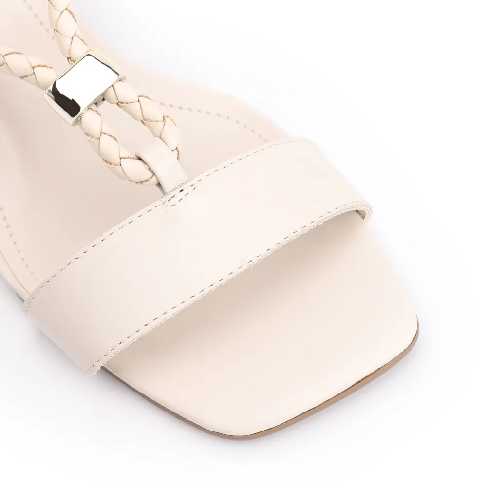 Sandália Couro Off White - imagem 6