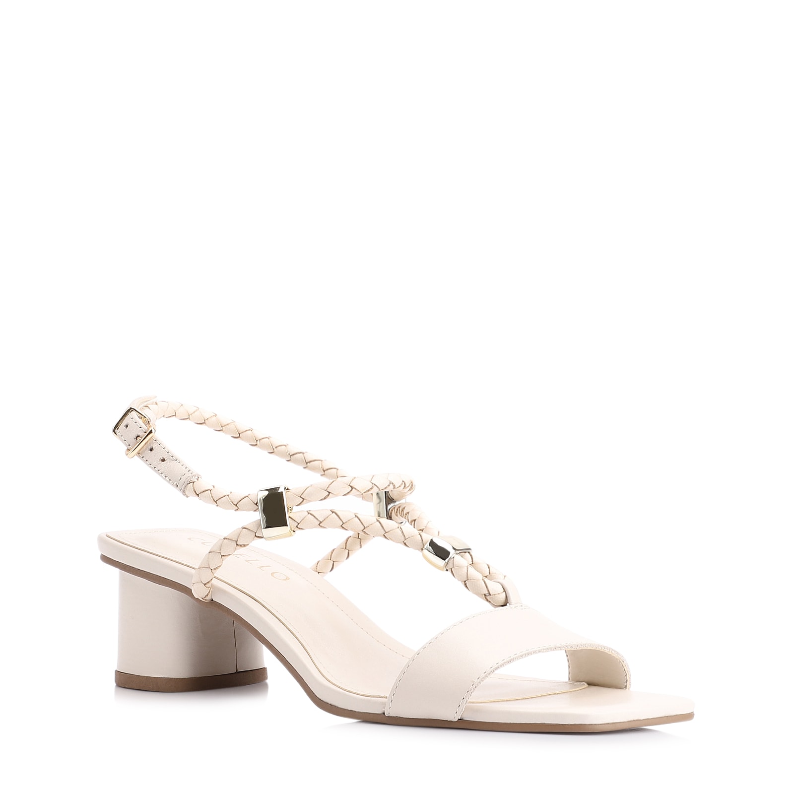 Sandália Couro Off White