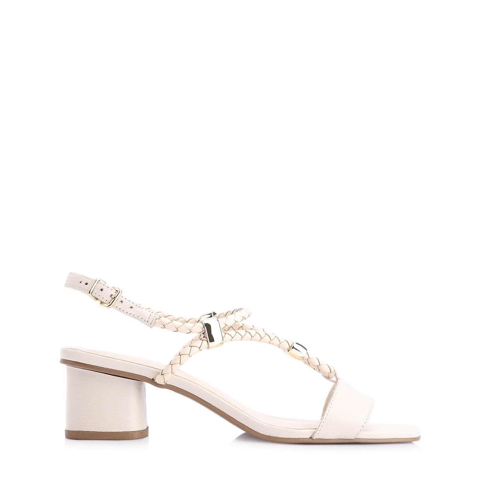 Sandália Couro Off White