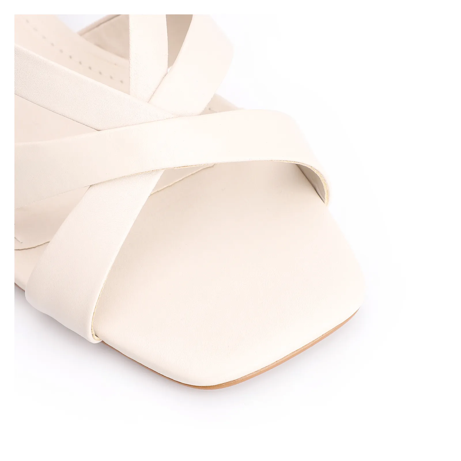 Sandália Couro Off White