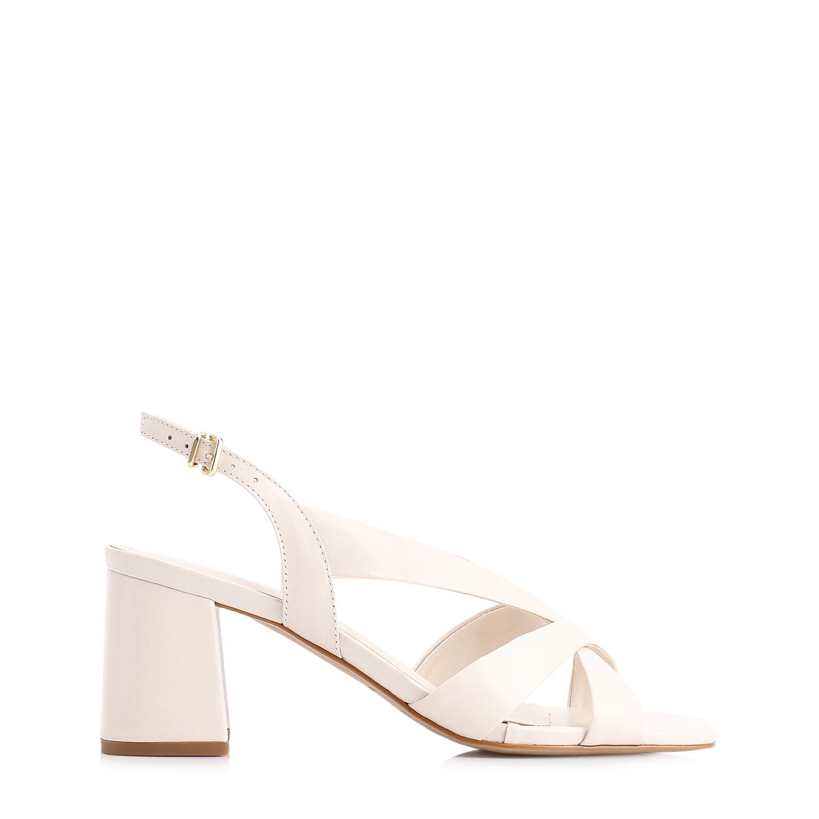 Sandália Couro Off White
