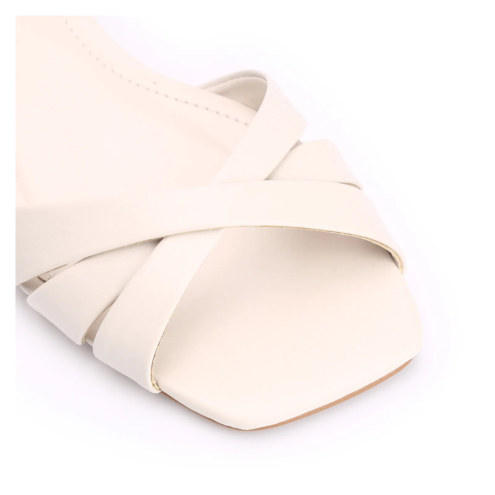 Sandália Couro Off White