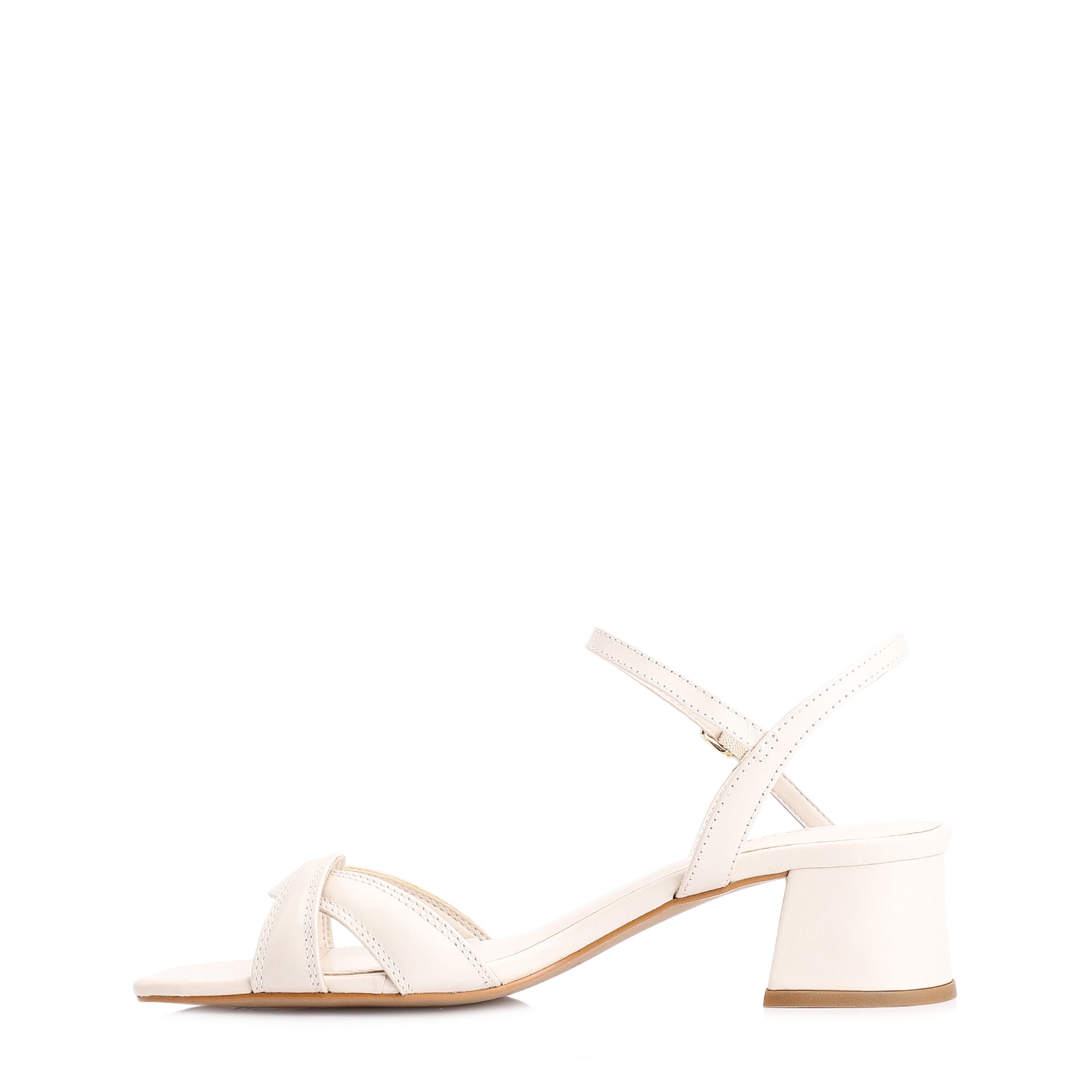 Sandália Couro Off White