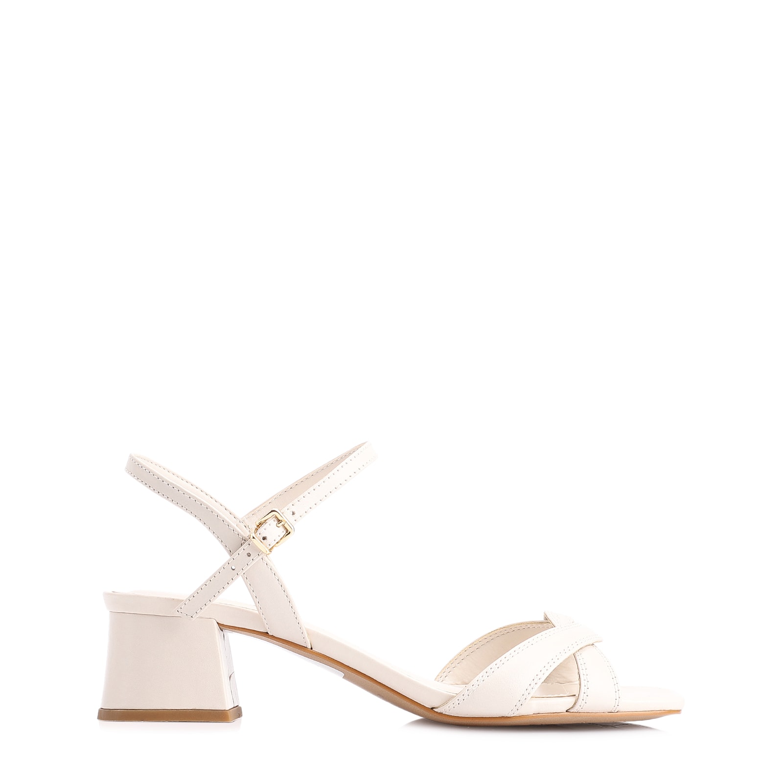 Sandália Couro Off White