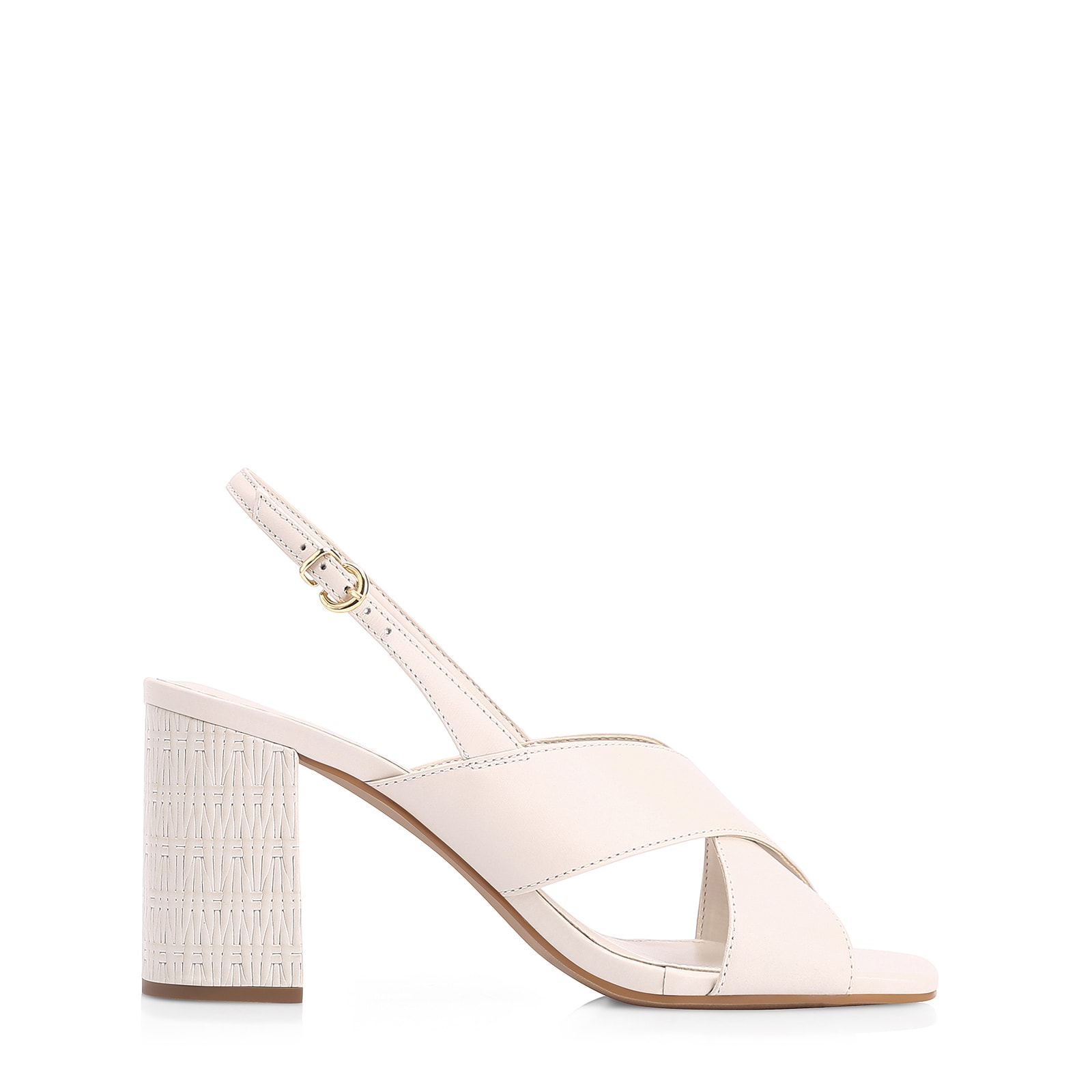 Sandália Couro Off White
