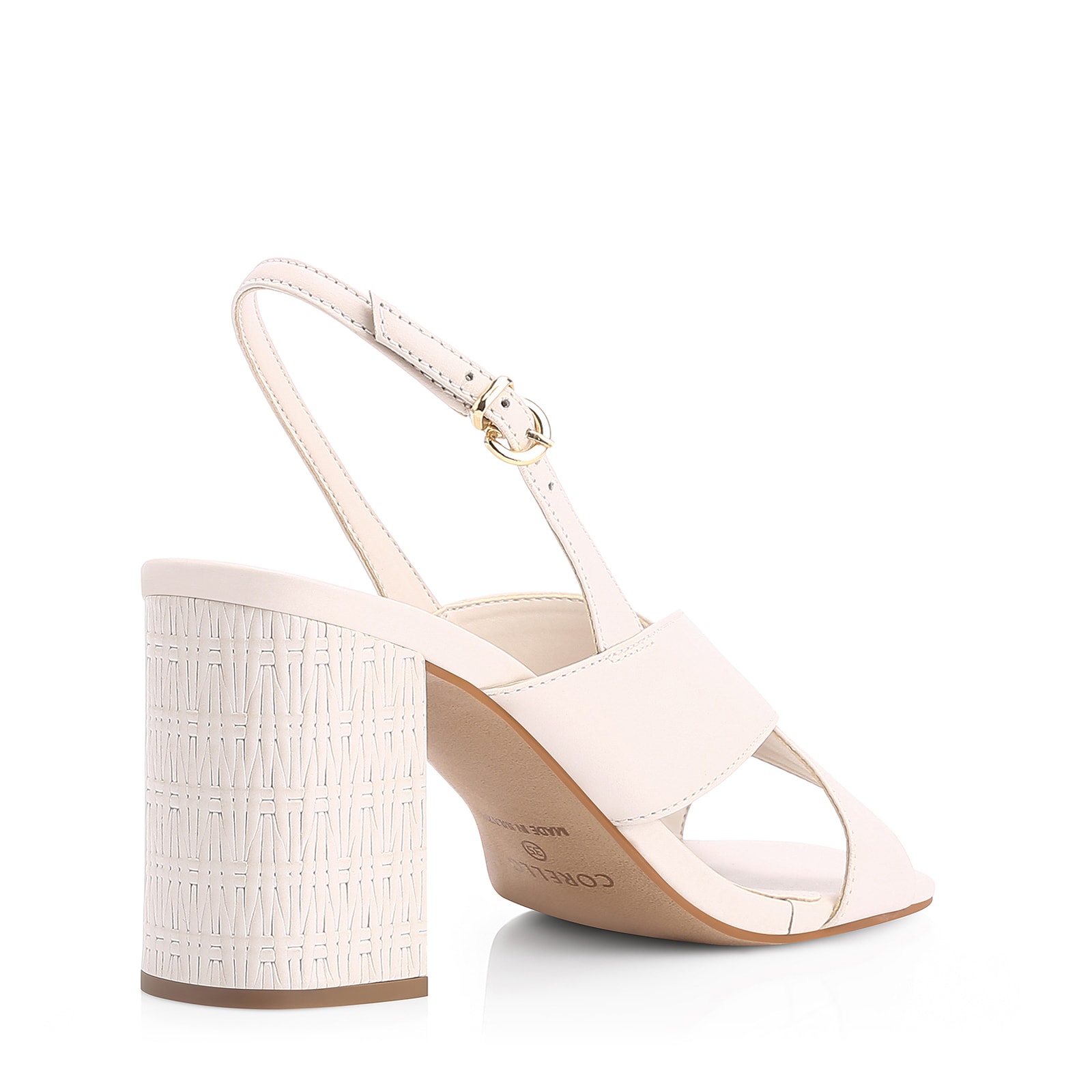 Sandália Couro Off White