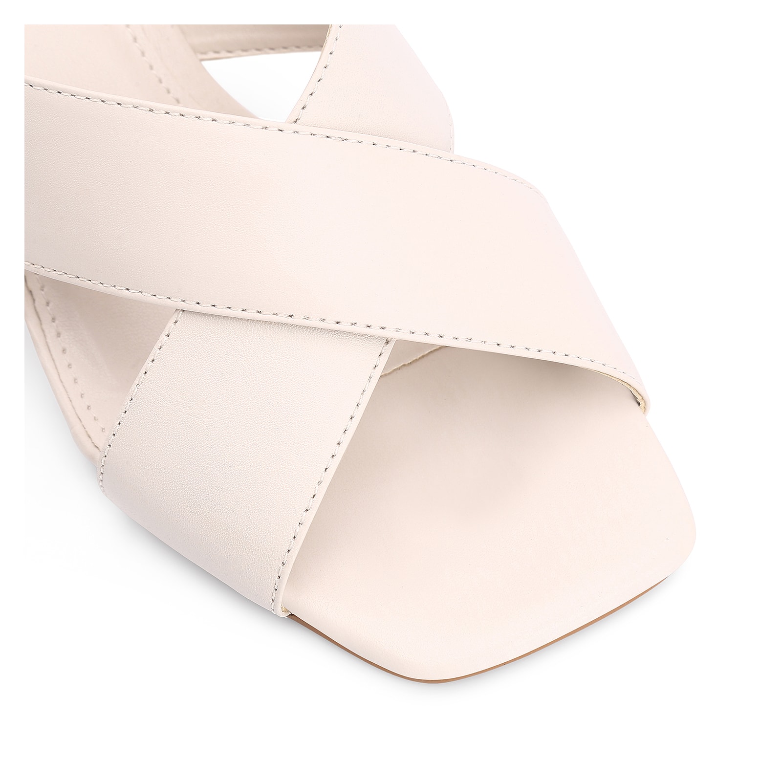 Sandália Couro Off White