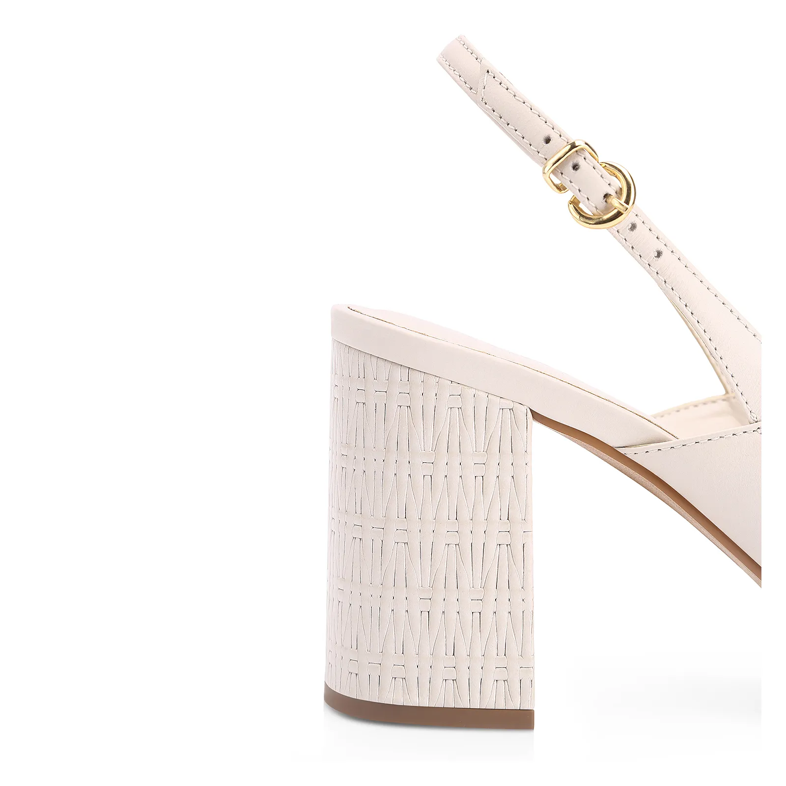 Sandália Couro Off White