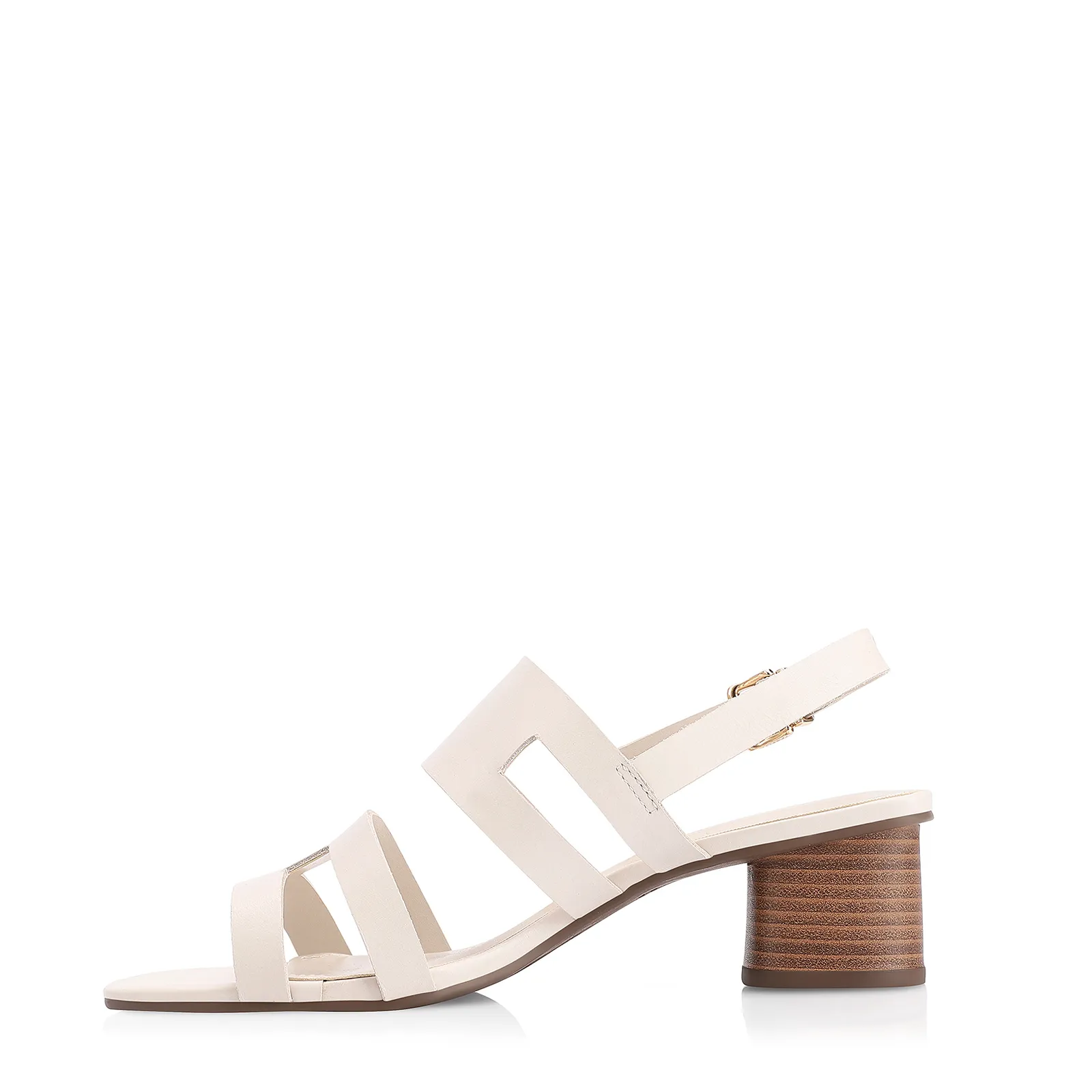 Sandália Couro Off White