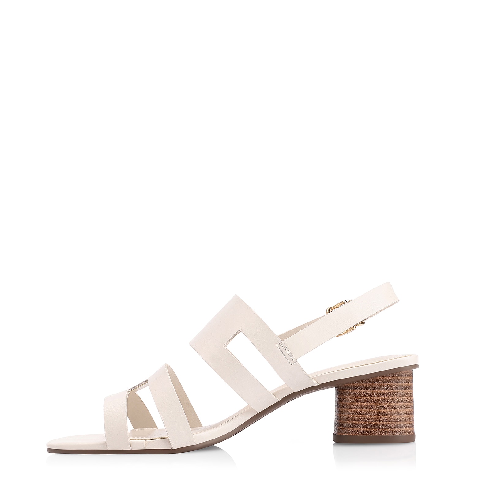 Sandália Couro Off White