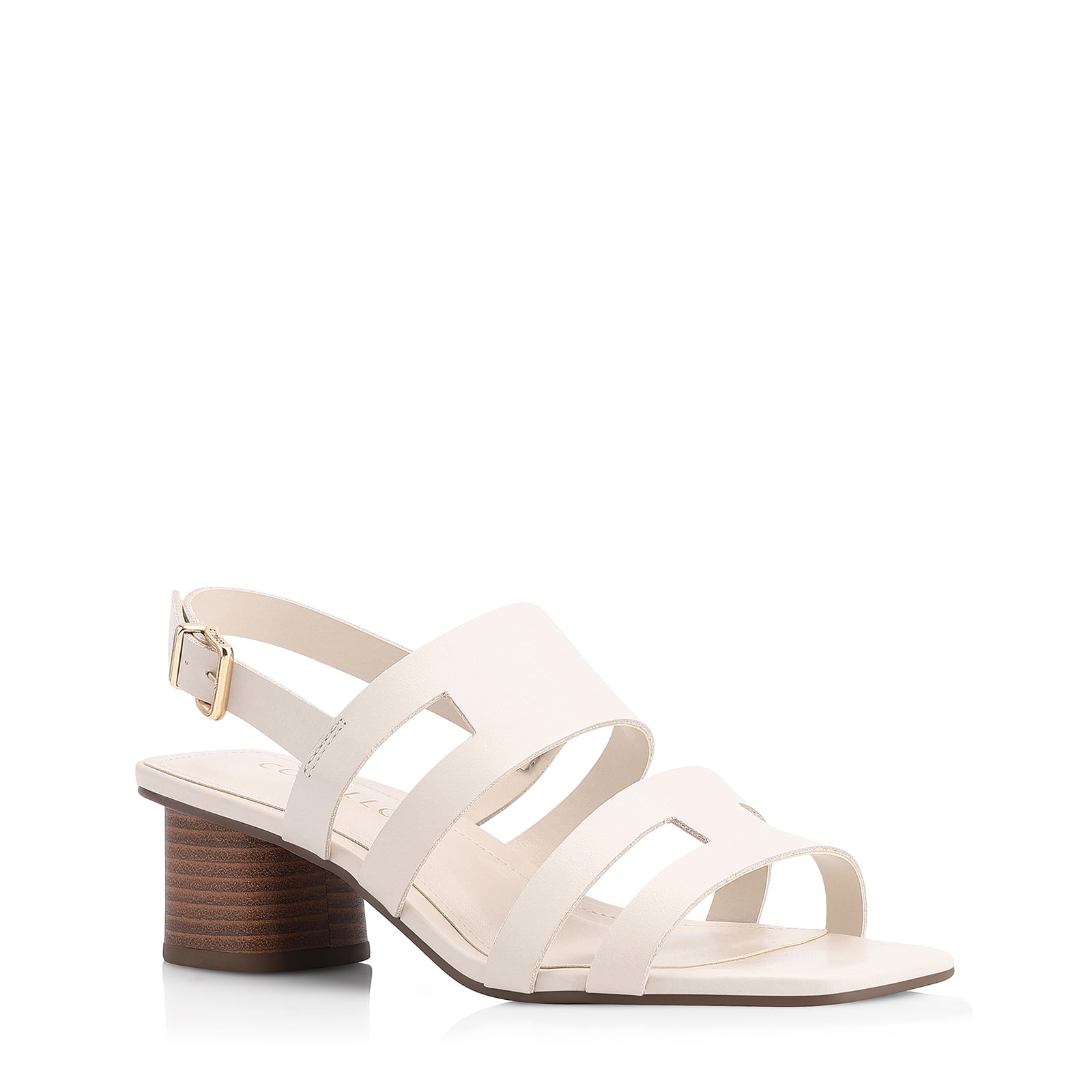 Sandália Couro Off White