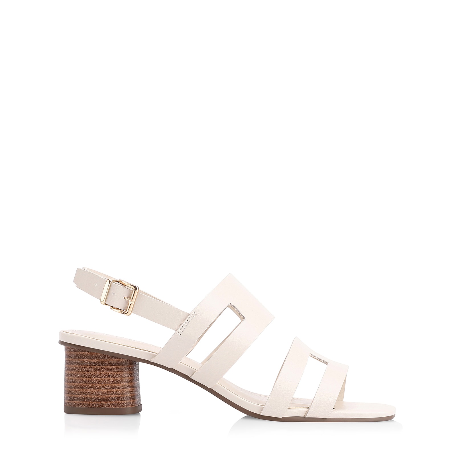 Sandália Couro Off White