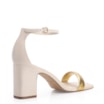 Sandália Couro Off White/Alt Dourado - imagem 3