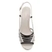 Sandália Couro Off White/Preto - imagem 5