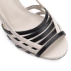 Sandália Couro Off White/Preto - imagem 6