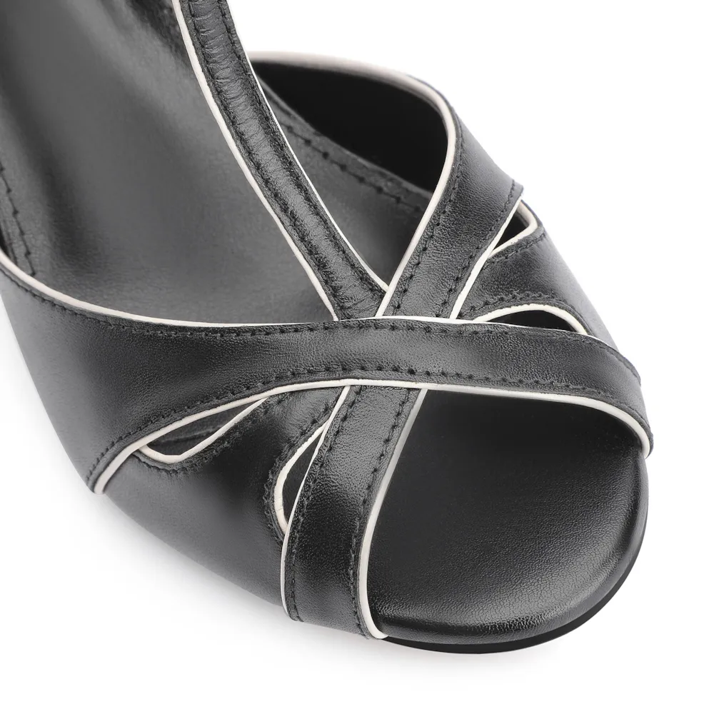 Sandália Couro Preto/Alt Off White - imagem 6