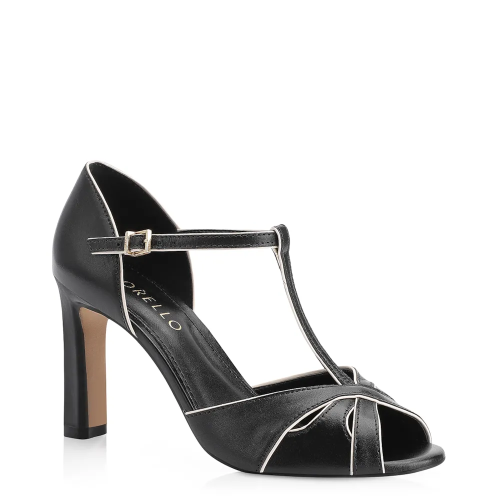 Sandália Couro Preto/Alt Off White