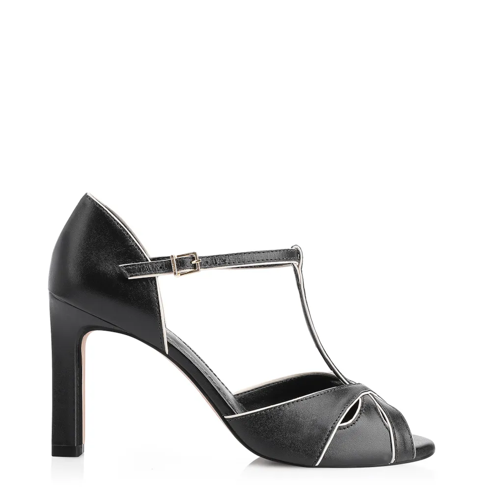 Sandália Couro Preto/Alt Off White - imagem 2