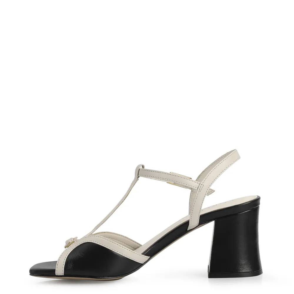 Sandália Couro Preto / Off-White - imagem 5