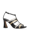 Sandália Couro Preto / Off White / Amarelo - imagem 1