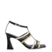 Sandália Couro Preto / Off White / Amarelo - imagem 3