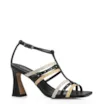 Sandália Couro Preto / Off White / Amarelo - imagem 1