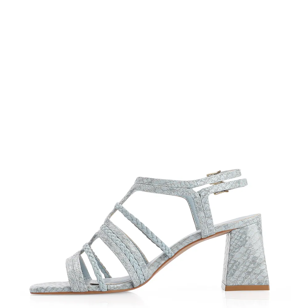 Sandália Couro Python Azul - imagem 4