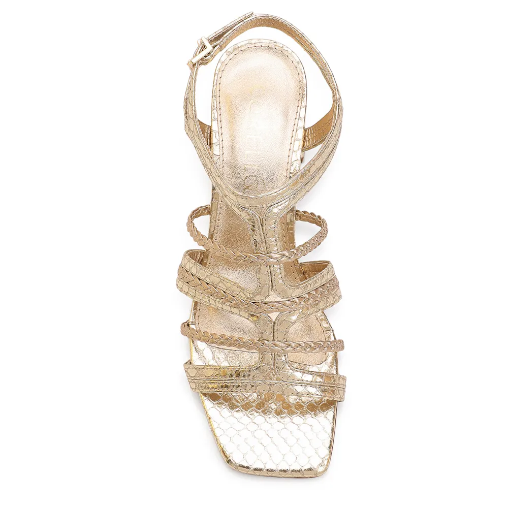 Sandália Couro Python Dourado - imagem 5