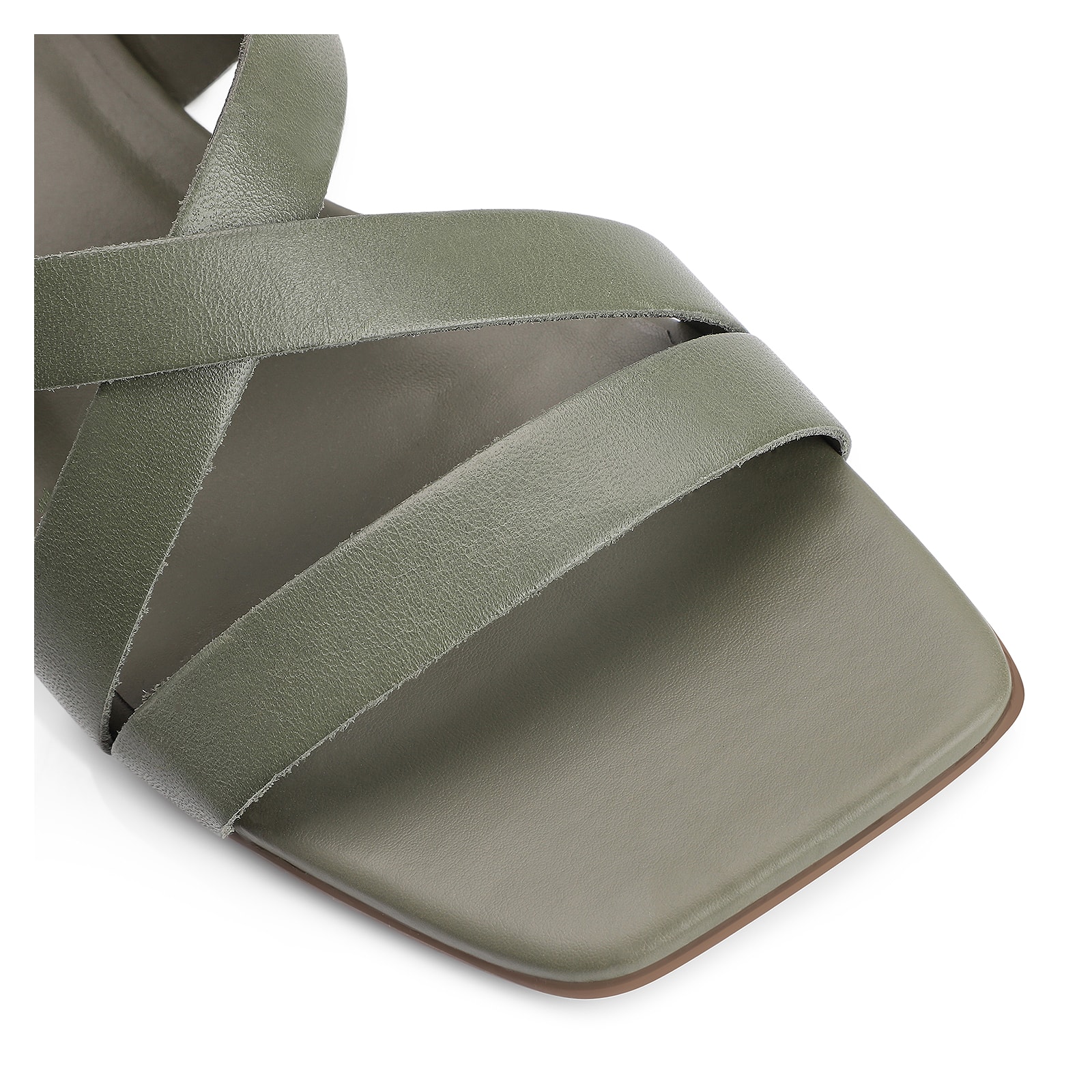 Sandália Couro Verde