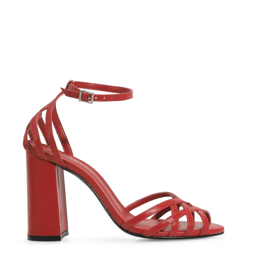 Sandália Couro Vermelho - imagem 3