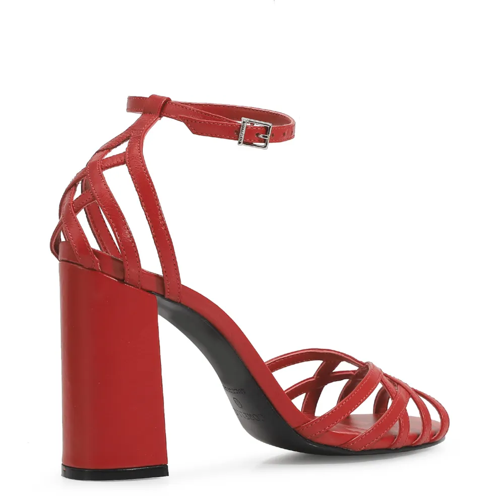 Sandália Couro Vermelho - imagem 4